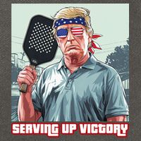 Usa Pickleball Champ Patriotic Trump Political & Pickleball Cotton Canvas Backpack