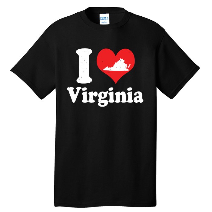 Us Proud Citizen America Love State I Heart Virginia Tall T-Shirt