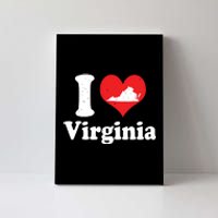 Us Proud Citizen America Love State I Heart Virginia Canvas