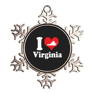 Us Proud Citizen America Love State I Heart Virginia Metallic Star Ornament