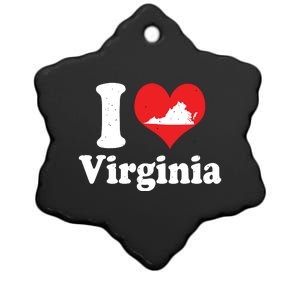 Us Proud Citizen America Love State I Heart Virginia Ceramic Star Ornament