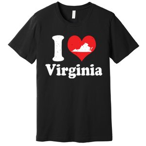 Us Proud Citizen America Love State I Heart Virginia Premium T-Shirt