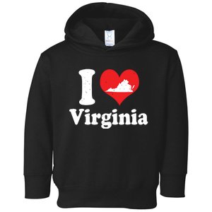 Us Proud Citizen America Love State I Heart Virginia Toddler Hoodie