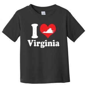 Us Proud Citizen America Love State I Heart Virginia Toddler T-Shirt