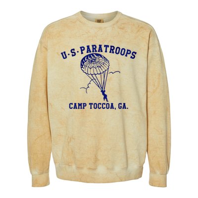 Us Paratrooper Camp Toccoa Ww2 Colorblast Crewneck Sweatshirt