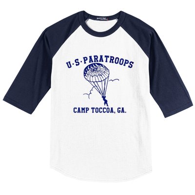 Us Paratrooper Camp Toccoa Ww2 Baseball Sleeve Shirt