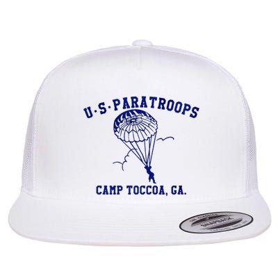 Us Paratrooper Camp Toccoa Ww2 Flat Bill Trucker Hat