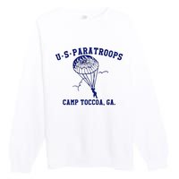 Us Paratrooper Camp Toccoa Ww2 Premium Crewneck Sweatshirt