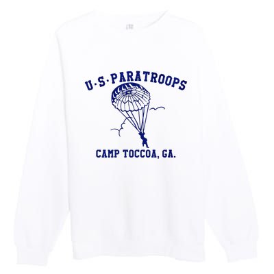 Us Paratrooper Camp Toccoa Ww2 Premium Crewneck Sweatshirt