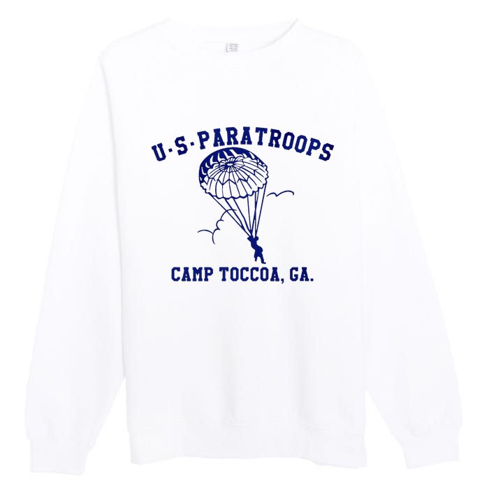 Us Paratrooper Camp Toccoa Ww2 Premium Crewneck Sweatshirt