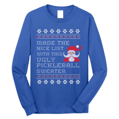 Ugly Pickleball Christmas Sweater Gift Long Sleeve Shirt