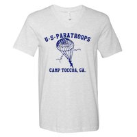 US Paratrooper Camp Toccoa WW2 V-Neck T-Shirt