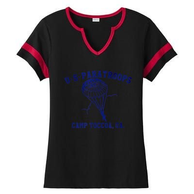 US Paratrooper Camp Toccoa WW2 Ladies Halftime Notch Neck Tee