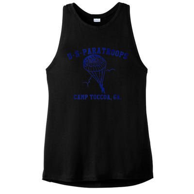 US Paratrooper Camp Toccoa WW2 Ladies PosiCharge Tri-Blend Wicking Tank