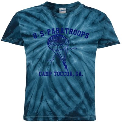 US Paratrooper Camp Toccoa WW2 Kids Tie-Dye T-Shirt