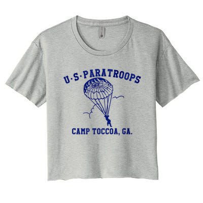 US Paratrooper Camp Toccoa WW2 Women's Crop Top Tee