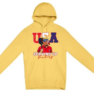 Usa Pickleball Champ Patriotic Trump Premium Pullover Hoodie