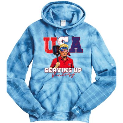 Usa Pickleball Champ Patriotic Trump Tie Dye Hoodie