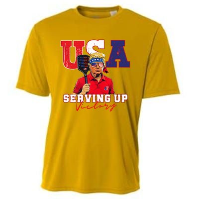 Usa Pickleball Champ Patriotic Trump Cooling Performance Crew T-Shirt