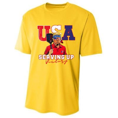 Usa Pickleball Champ Patriotic Trump Performance Sprint T-Shirt