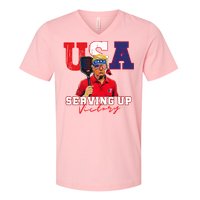 Usa Pickleball Champ Patriotic Trump V-Neck T-Shirt