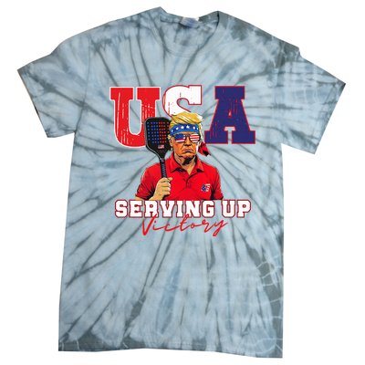 Usa Pickleball Champ Patriotic Trump Tie-Dye T-Shirt