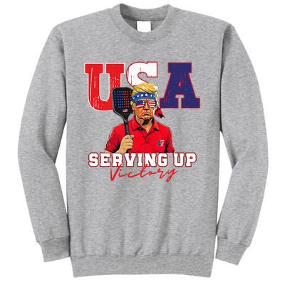 Usa Pickleball Champ Patriotic Trump Tall Sweatshirt