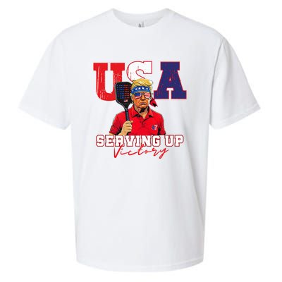 Usa Pickleball Champ Patriotic Trump Sueded Cloud Jersey T-Shirt