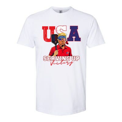 Usa Pickleball Champ Patriotic Trump Softstyle CVC T-Shirt