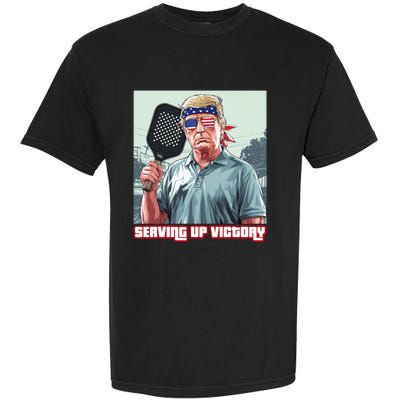 Usa Pickleball Champ Patriotic Trump Political & Pickleball Garment-Dyed Heavyweight T-Shirt