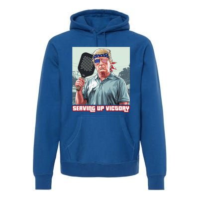 Usa Pickleball Champ Patriotic Trump Political & Pickleball Premium Hoodie