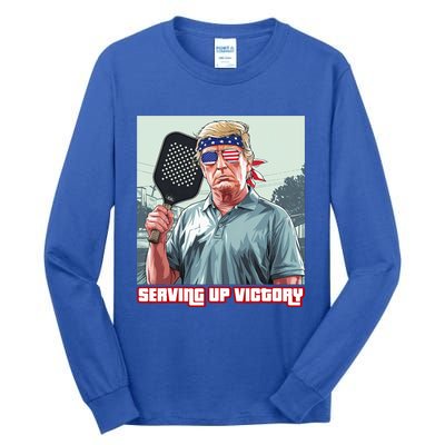 Usa Pickleball Champ Patriotic Trump Political & Pickleball Tall Long Sleeve T-Shirt