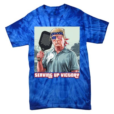 Usa Pickleball Champ Patriotic Trump Political & Pickleball Tie-Dye T-Shirt