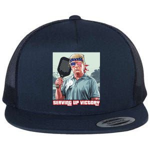 Usa Pickleball Champ Patriotic Trump Political & Pickleball Flat Bill Trucker Hat