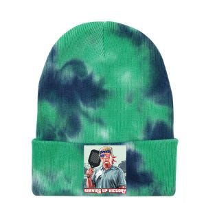 Usa Pickleball Champ Patriotic Trump Political & Pickleball Tie Dye 12in Knit Beanie