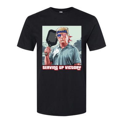 Usa Pickleball Champ Patriotic Trump Political & Pickleball Softstyle CVC T-Shirt