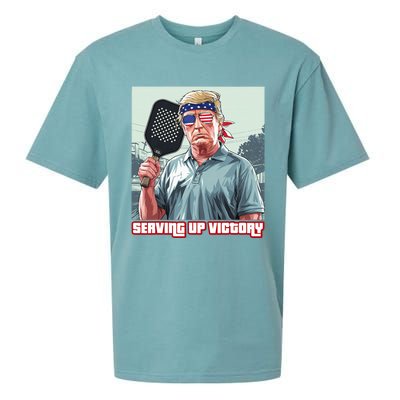 Usa Pickleball Champ Patriotic Trump Political & Pickleball Sueded Cloud Jersey T-Shirt