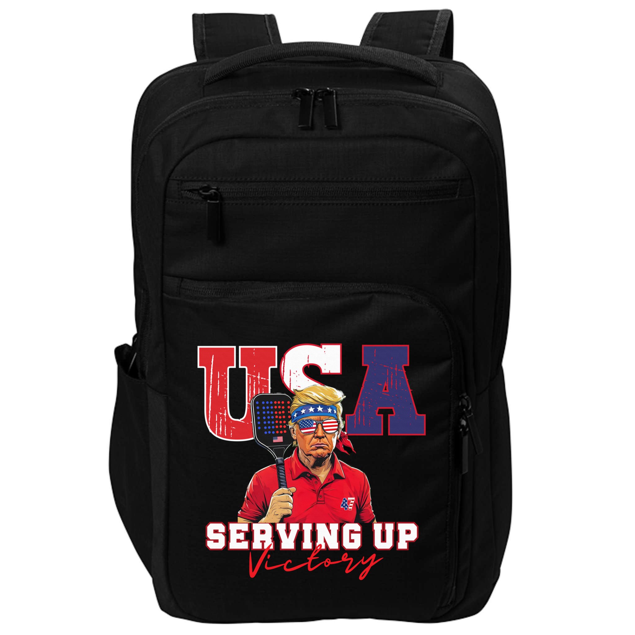 Usa Pickleball Champ Patriotic Trump & Pickleball Impact Tech Backpack