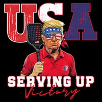 Usa Pickleball Champ Patriotic Trump & Pickleball Impact Tech Backpack