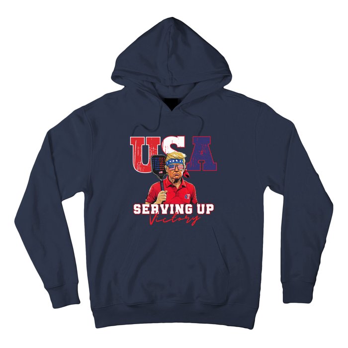 Usa Pickleball Champ Patriotic Trump & Pickleball Hoodie