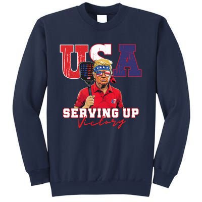 Usa Pickleball Champ Patriotic Trump & Pickleball Sweatshirt