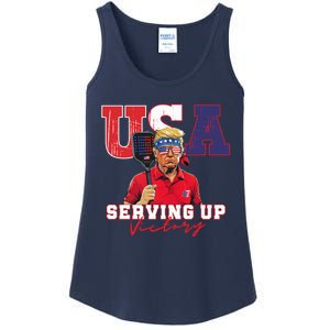 Usa Pickleball Champ Patriotic Trump & Pickleball Ladies Essential Tank