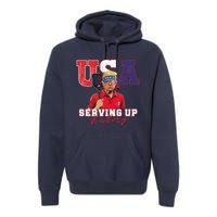 Usa Pickleball Champ Patriotic Trump & Pickleball Premium Hoodie