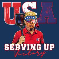 Usa Pickleball Champ Patriotic Trump & Pickleball 16 in Basic Backpack