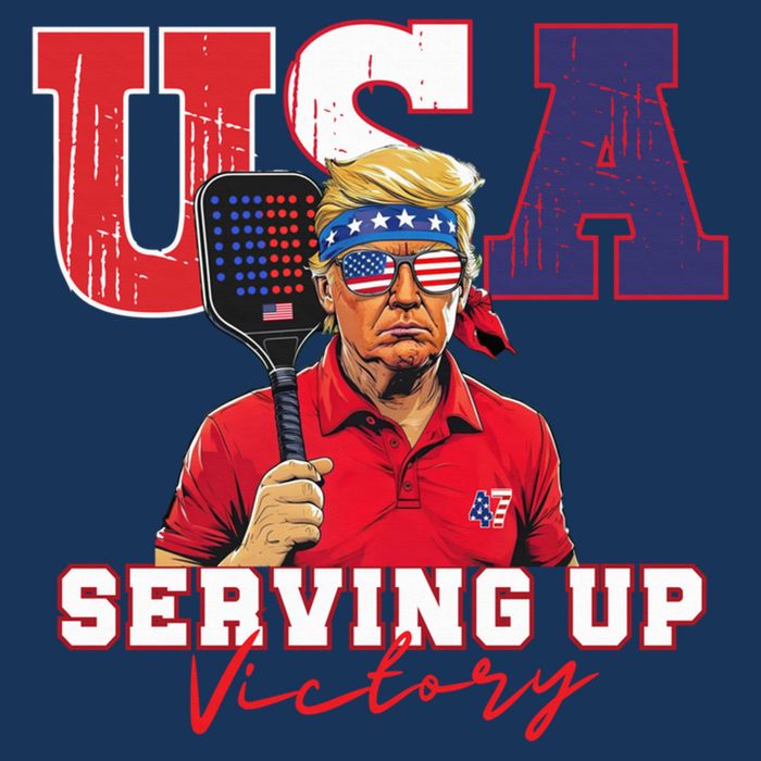Usa Pickleball Champ Patriotic Trump & Pickleball 16 in Basic Backpack