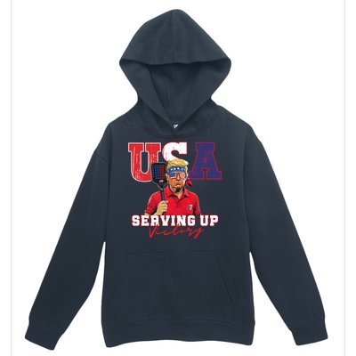 Usa Pickleball Champ Patriotic Trump & Pickleball Urban Pullover Hoodie