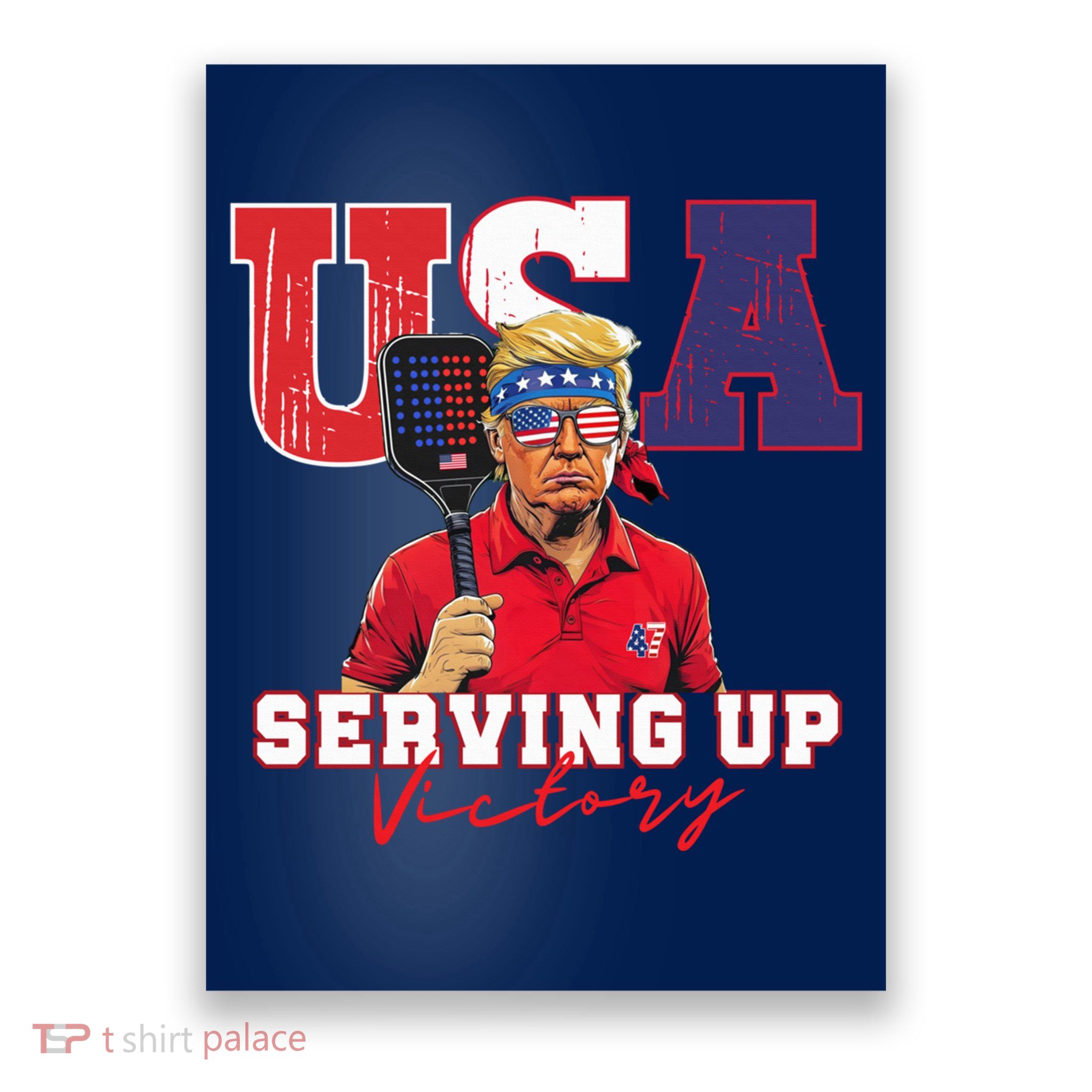Usa Pickleball Champ Patriotic Trump & Pickleball Poster