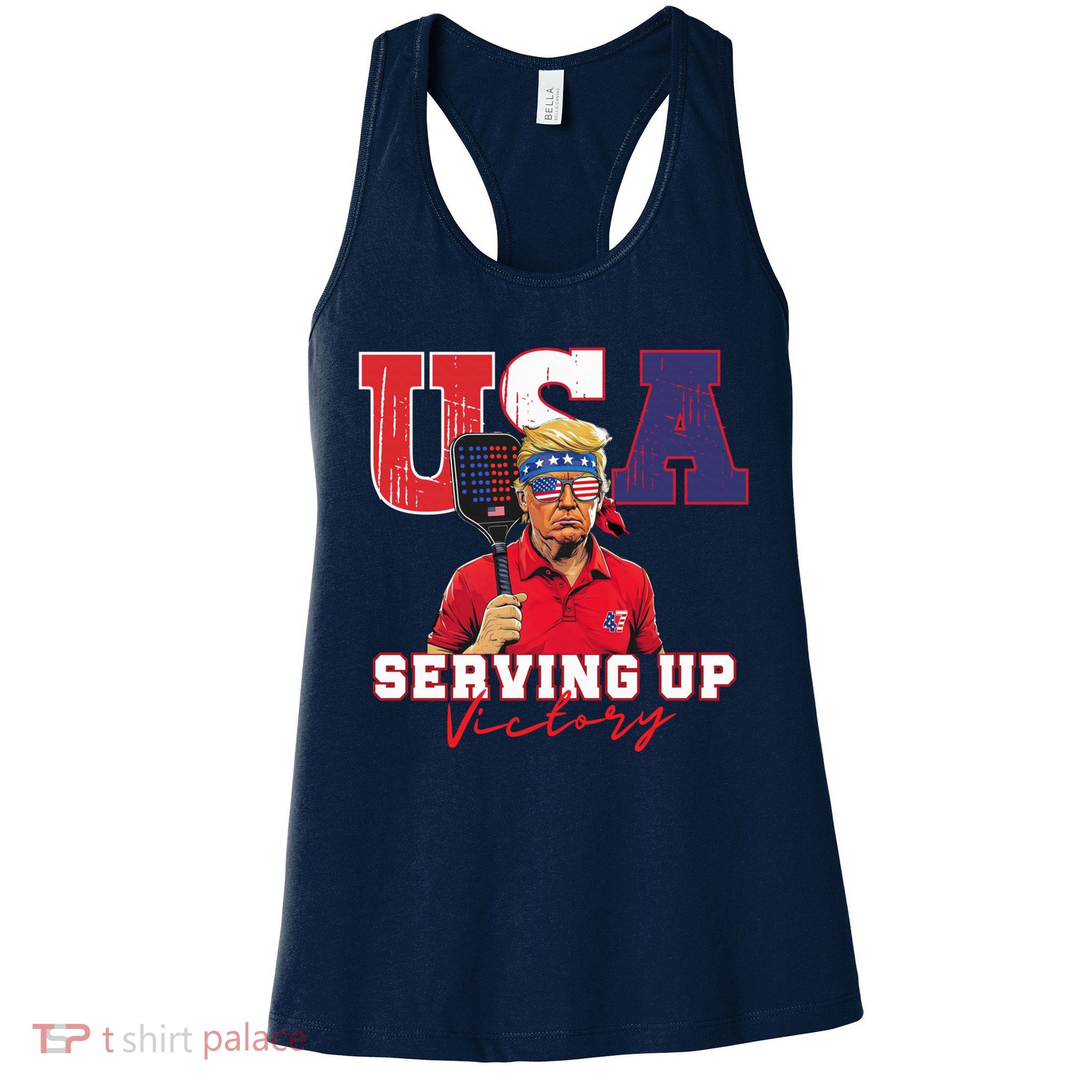 Usa Pickleball Champ Patriotic Trump & Pickleball Womens Tank Top