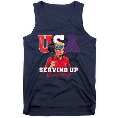 Usa Pickleball Champ Patriotic Trump & Pickleball Tank Top