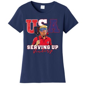 Usa Pickleball Champ Patriotic Trump & Pickleball Women's T-Shirt